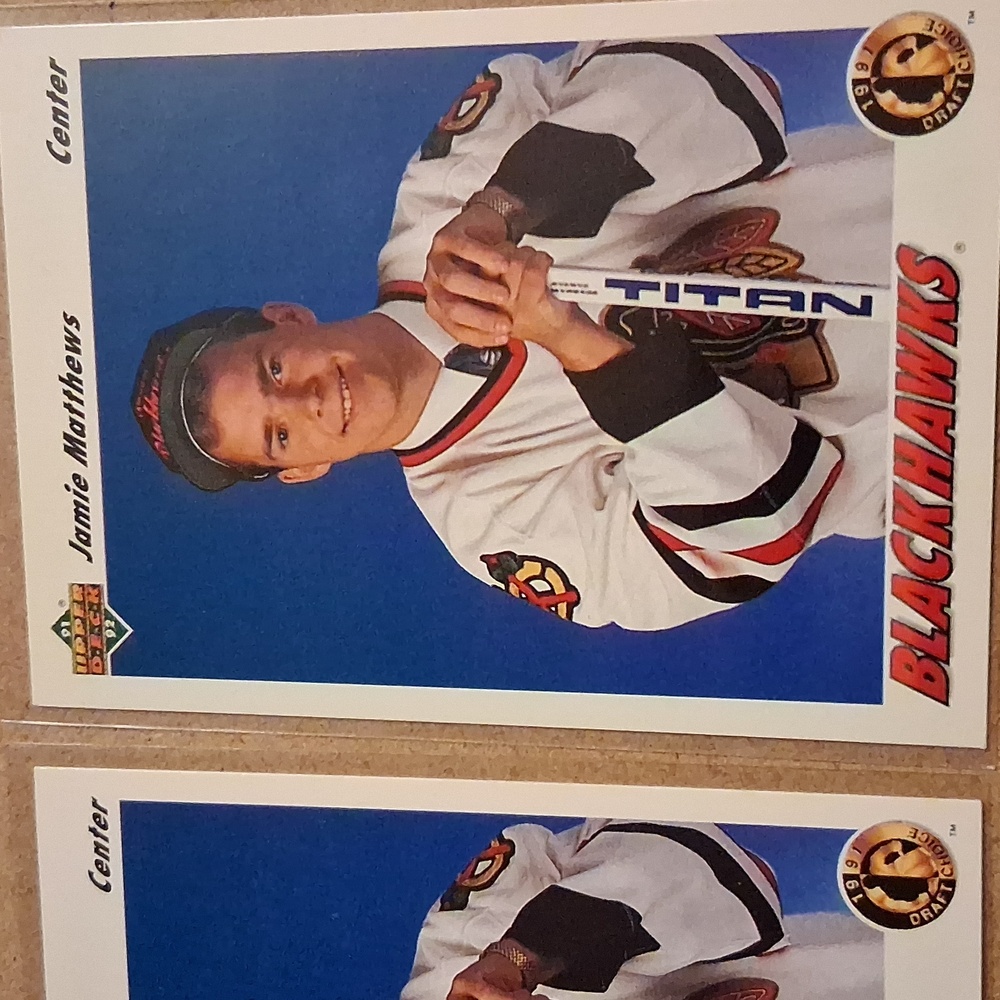 Jamie Matthews Chicago Blackhawks NHL Hockey Rookie Cards